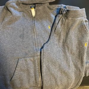 Boys polo sweatsuit size Large 14/16